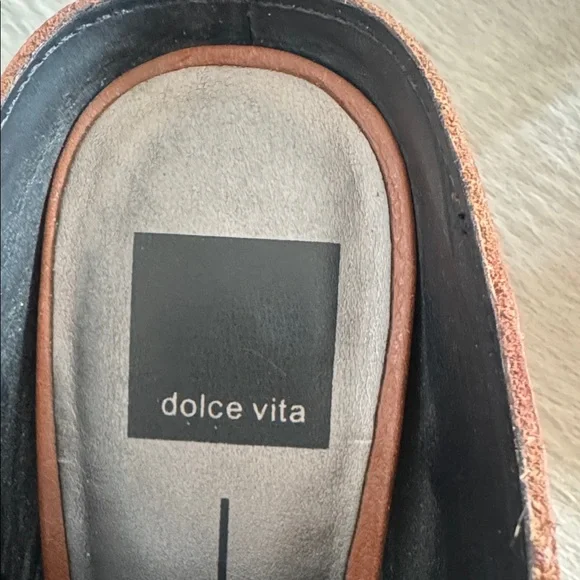 Dolce Vita Tan Leather Heeled Mules sz 9 EUC - Picture 2 of 8